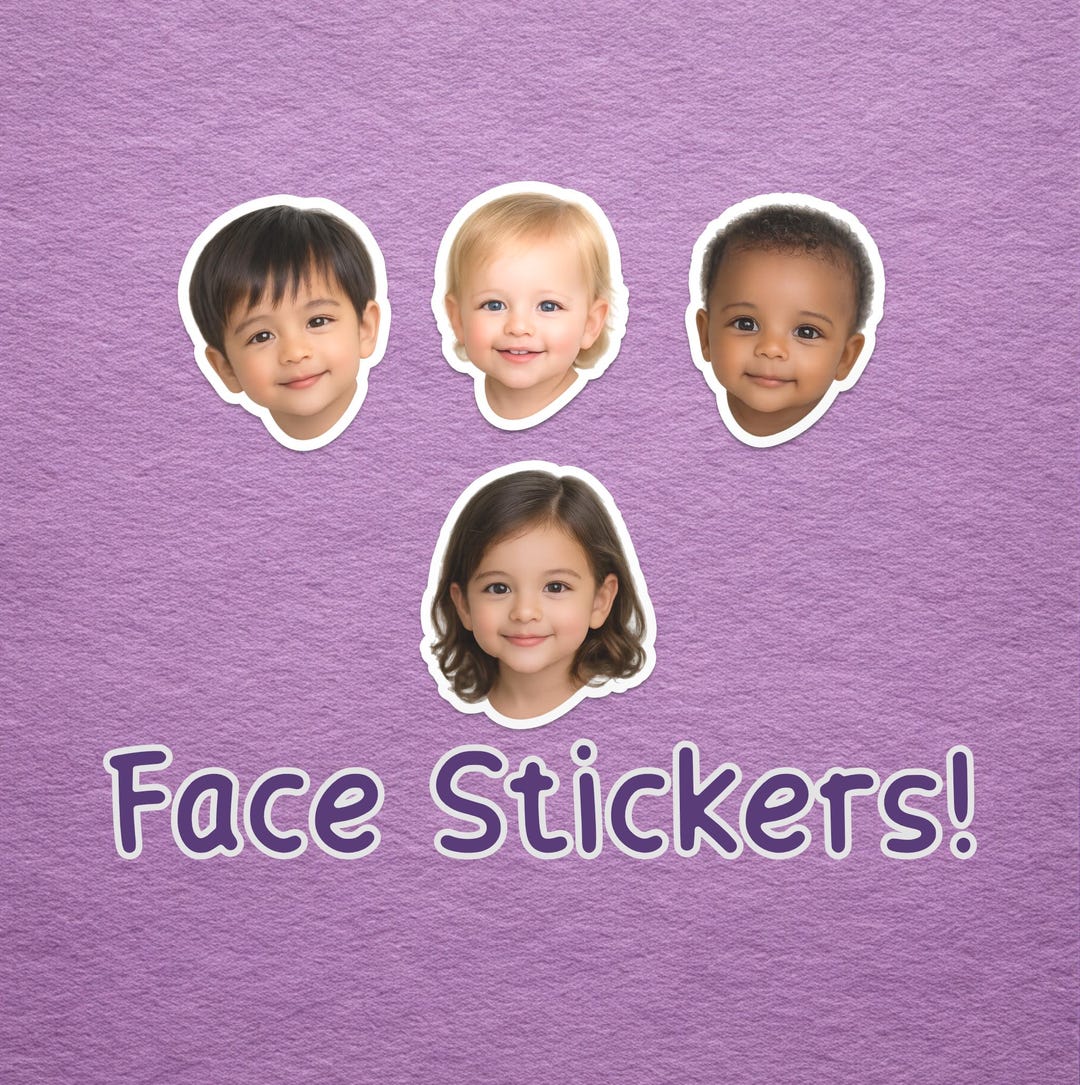 Custom Face Stickers Vinyl Decals - Etsy