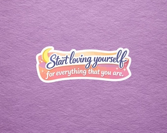 Self Love Quote Sticker – Mental Health Vinyl Decal