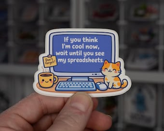 Funny Spreadsheet Sticker – Nerd Office Vinyl