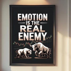 Affiche d'oeuvres d'art pour le commerce, oeuvre d'art murale boursière, décoration murale pour commerçants, impression motivante