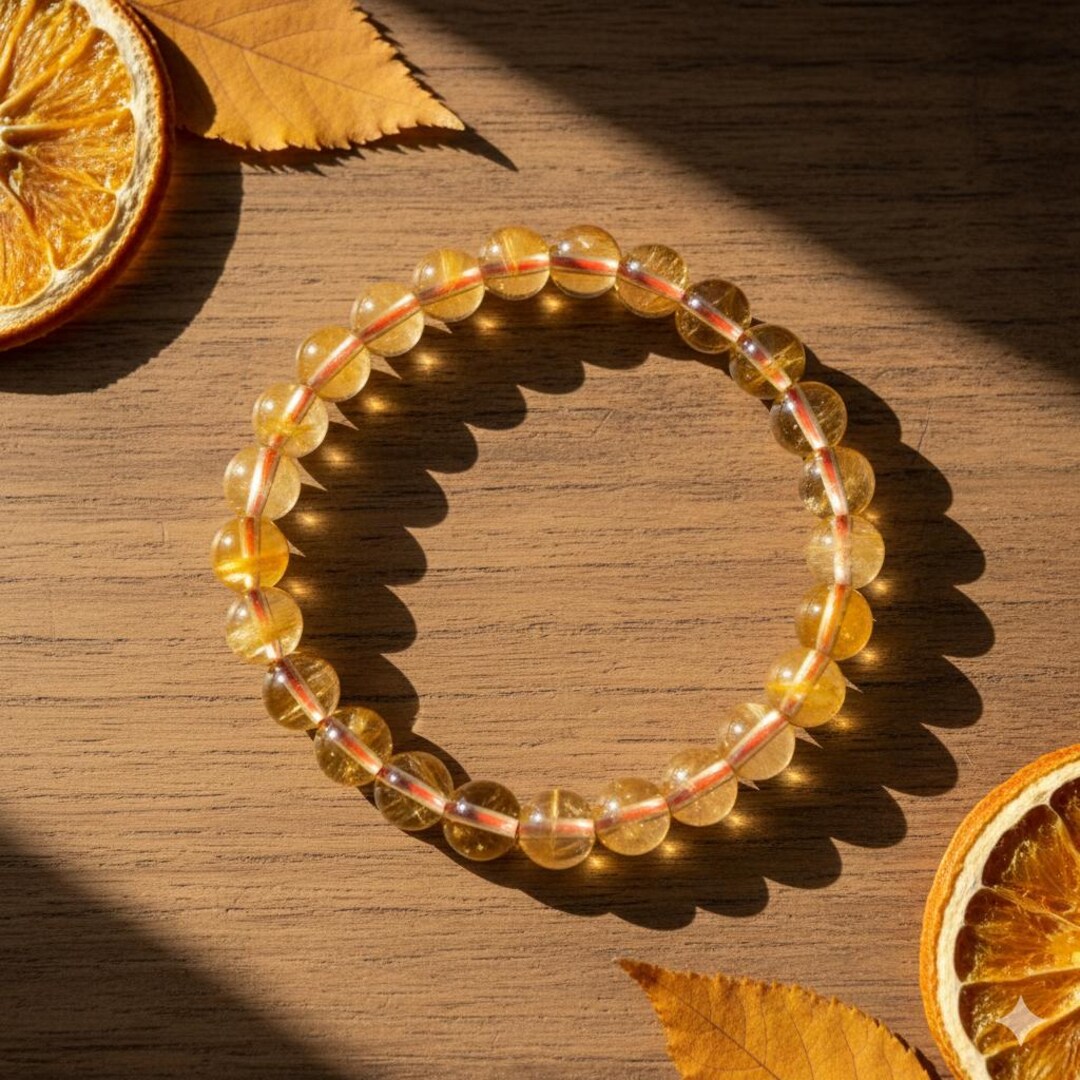 Armband Edelsteen Kaart Citrien Goud - A Beautiful Story
