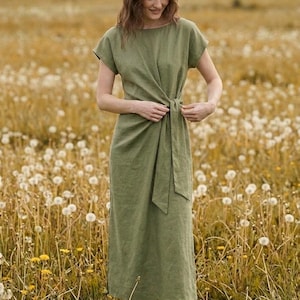 Sage Casual Green Dress Women - Etsy