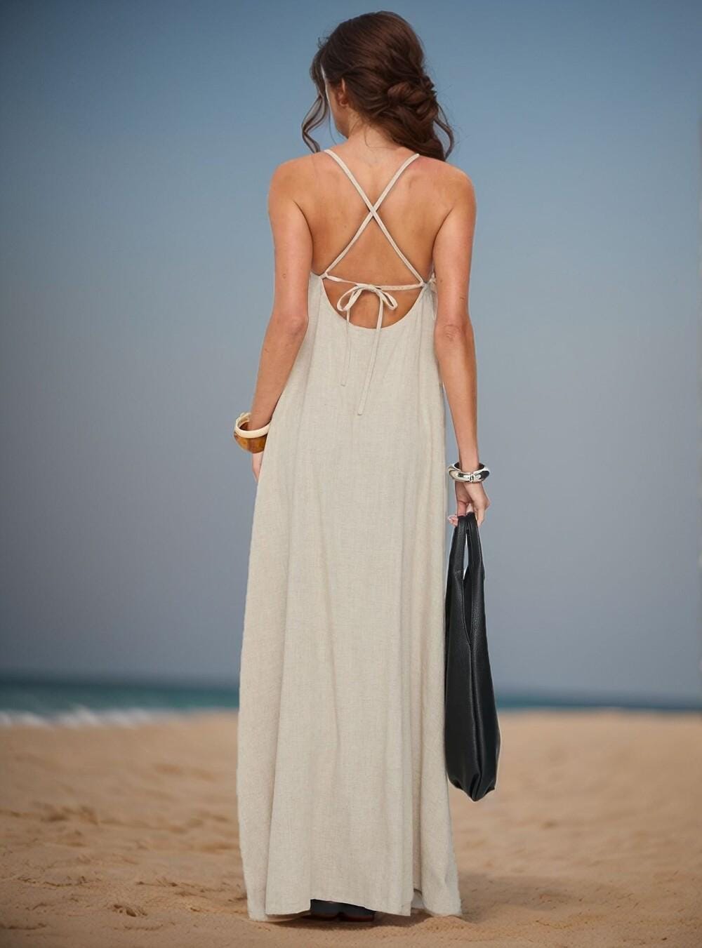 red chiffon backless dress A-Line Halter Backless Pleated Blue Chiffon Long Prom Dresses Burgundy / 12 main image 0