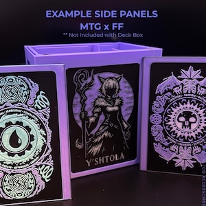 3D Printed Commander Deck Box, EDH Deck Box, MTG Deck Box, 3D Printed Deck Box, Side Vault Commander Box, Holds 100+  TCG Cards