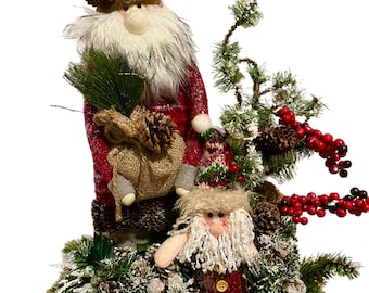 Santa Clause Comfort & Joy Centerpiece Christmas Winter  Arrangement 20”