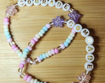 Pastel Comrade beaded bracelets