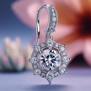 Moissanite Earrings • Moissanite Drop Earrings in 925 Sterling Silver • Perfect Gift For Girls