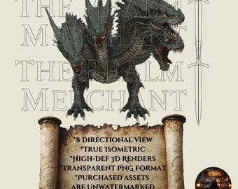 DnD Hydra Tokens, 8-Directional Isometric VTT Sprites (Digital Download)