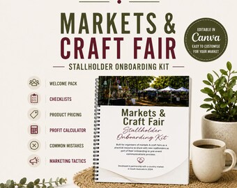 Markets & Craft Fair Stallholder Onboarding Kit | Canva Template | Market Organiser Welcome Pack