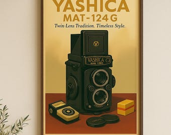 Yashica Mat-124 G Poster: Vintage TLR Camera Photography Print (Digital Download)