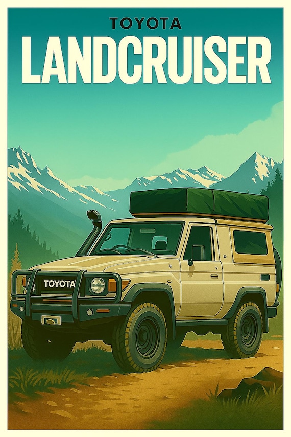 Toyota Landcruiser 70 Series — Mid-century Vintage 4x4 Print