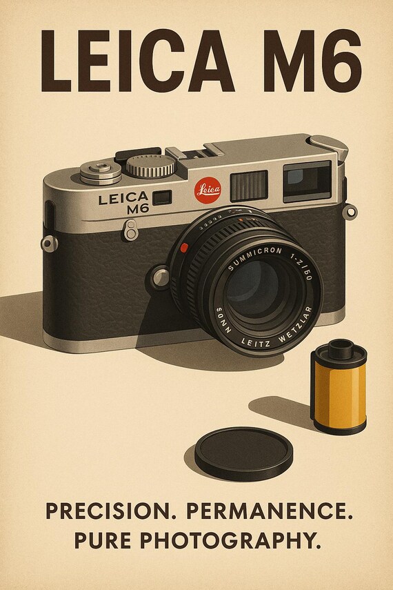 Leica M6 Camera Poster: Retro Photography Print (digital Download