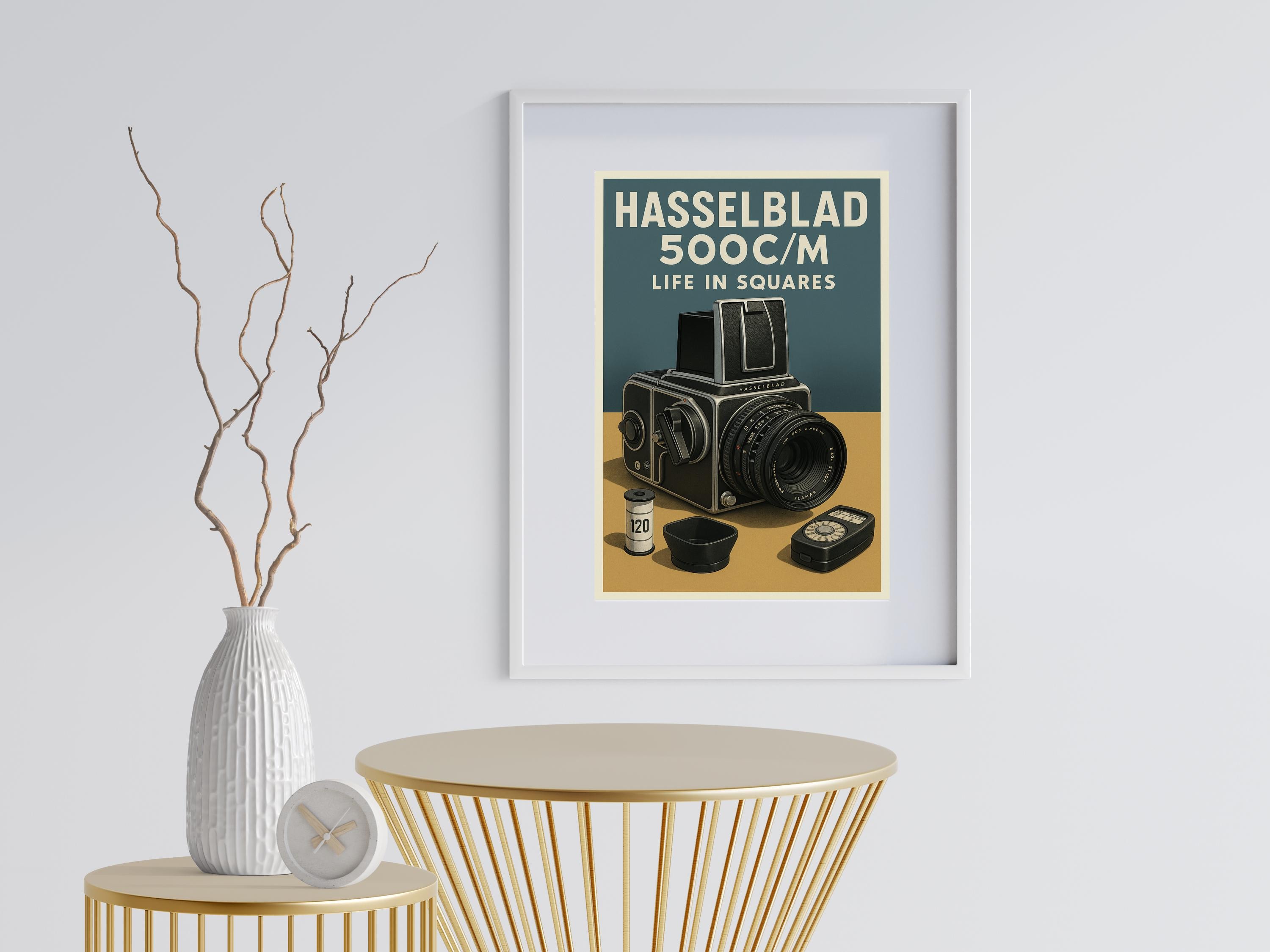 Hasselblad 500C/M - Mid-century Vintage Camera Print, Retro Medium