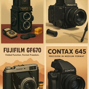 Medium Format Classics — A Curated Poster Set for Film Photography Lovers