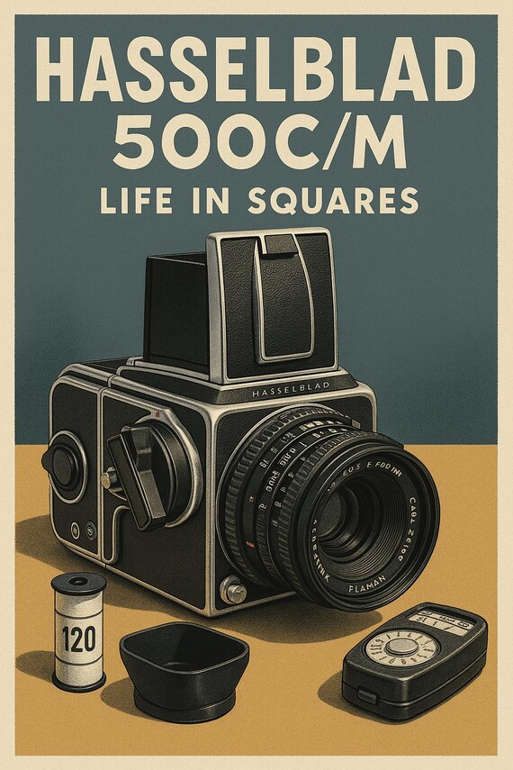 Hasselblad 500C/M Poster: Vintage Camera Photography Print