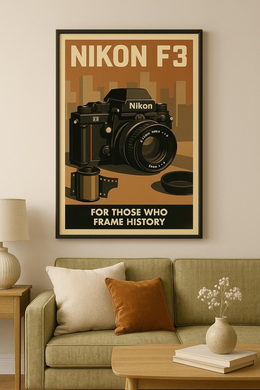 Nikon F3 Poster: Vintage 35mm Film Camera Art (digital Download