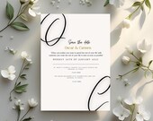 Minimalist Wedding Invitation Template | Editable Digital Download | Modern & Elegant Design