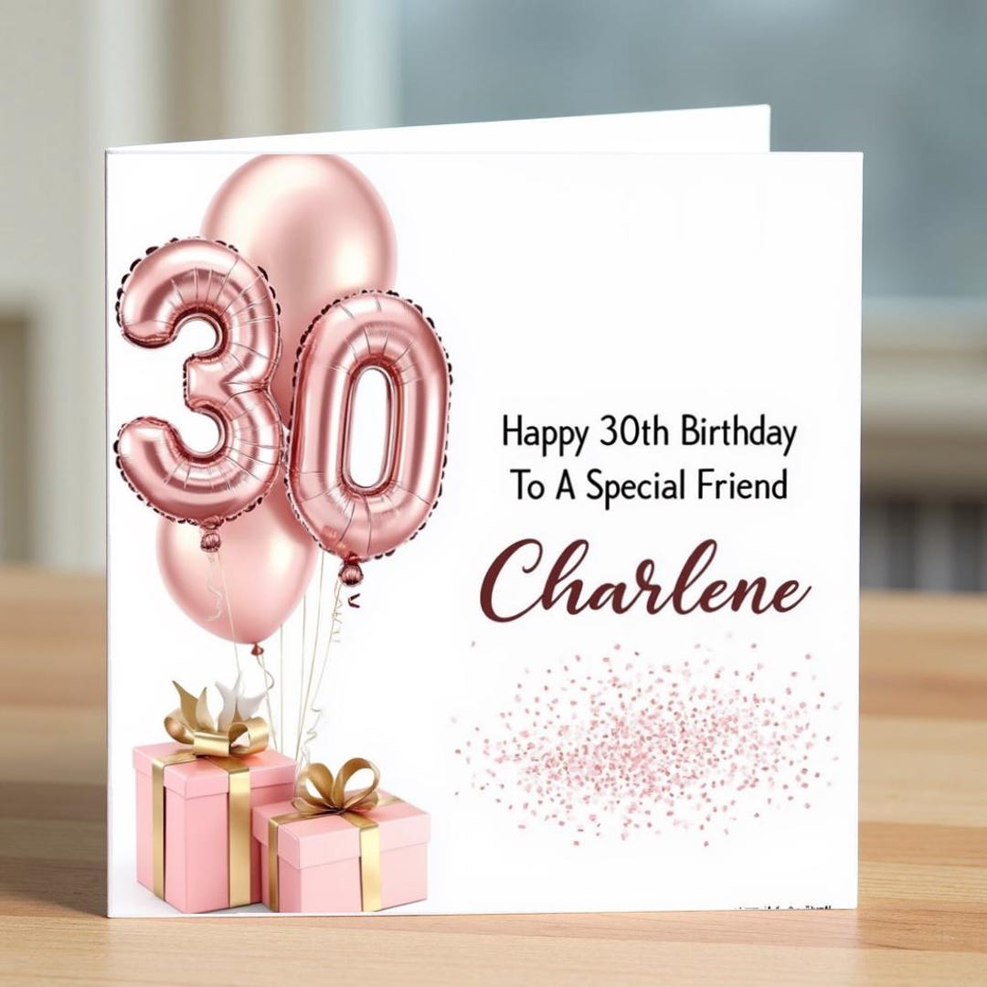 Personalized 30th Birthday Card for Her - Etsy