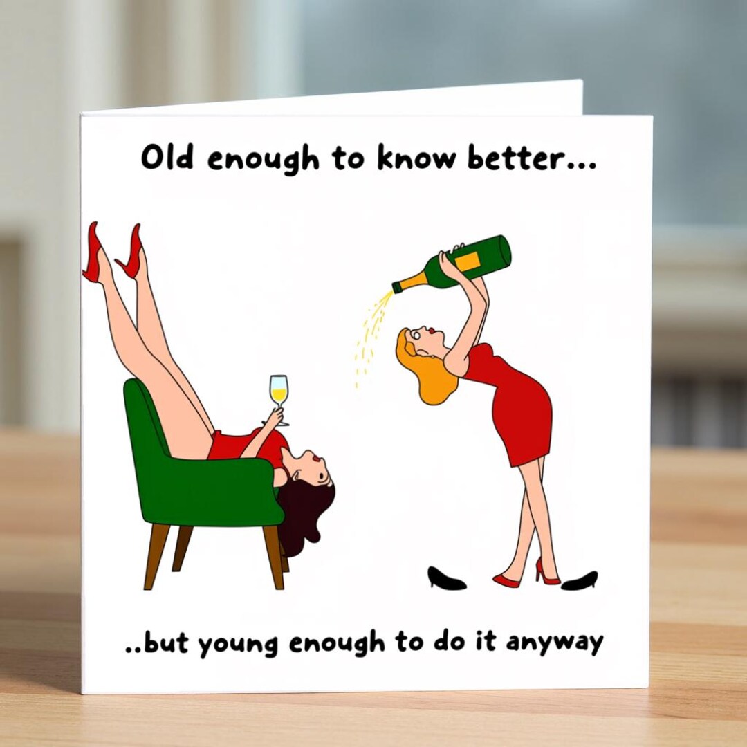 Funny Birthday Card Friendship Female Girl Friend Mum Humorous Party ...