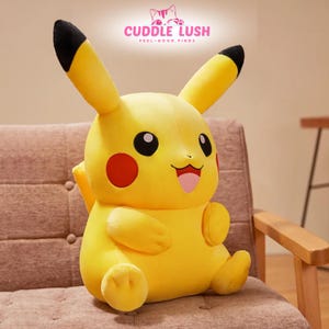 Pikachu Plush Toy PokemonKawaii Yellow Plushie Pillow 30-80 cm Soft Stuffed animal Doll Cute Gift for girls Kids Gamer Anime Fans girlfriend