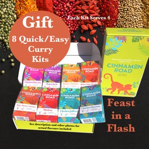 Feast in a Flash - Gift set of 8 Indian Curry Spice Kits from Cinnamon Road