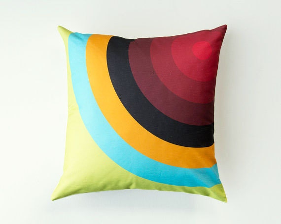 Target Pillow Graphic Cushion Sale Bull S Eye Red Etsy
