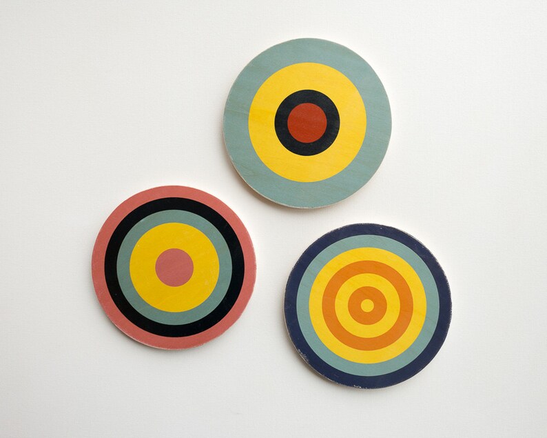 Target 4 Wall Art Circle Wall Decor Target Art Bull's Etsy