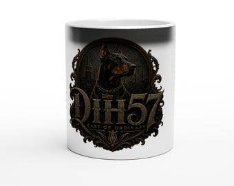 Magic ceramic mug "Doberman" 11oz
