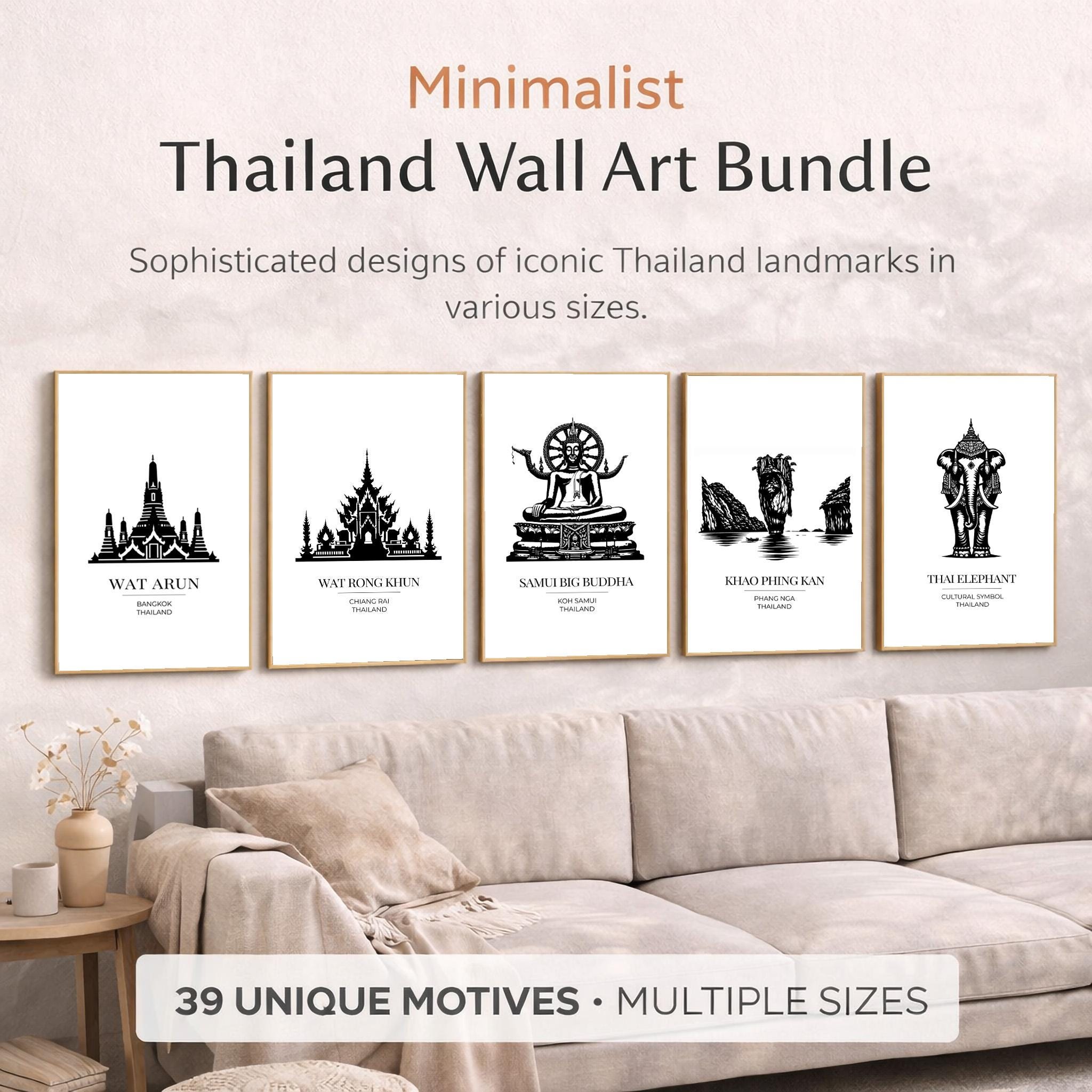 Bangkok Black and White Print - Etsy