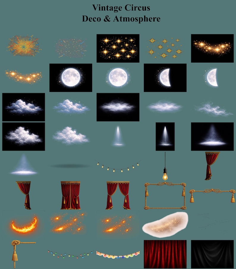 Vintage Circus Mega Bundle 150 PNG | Circus Clipart, Junk Journal ...