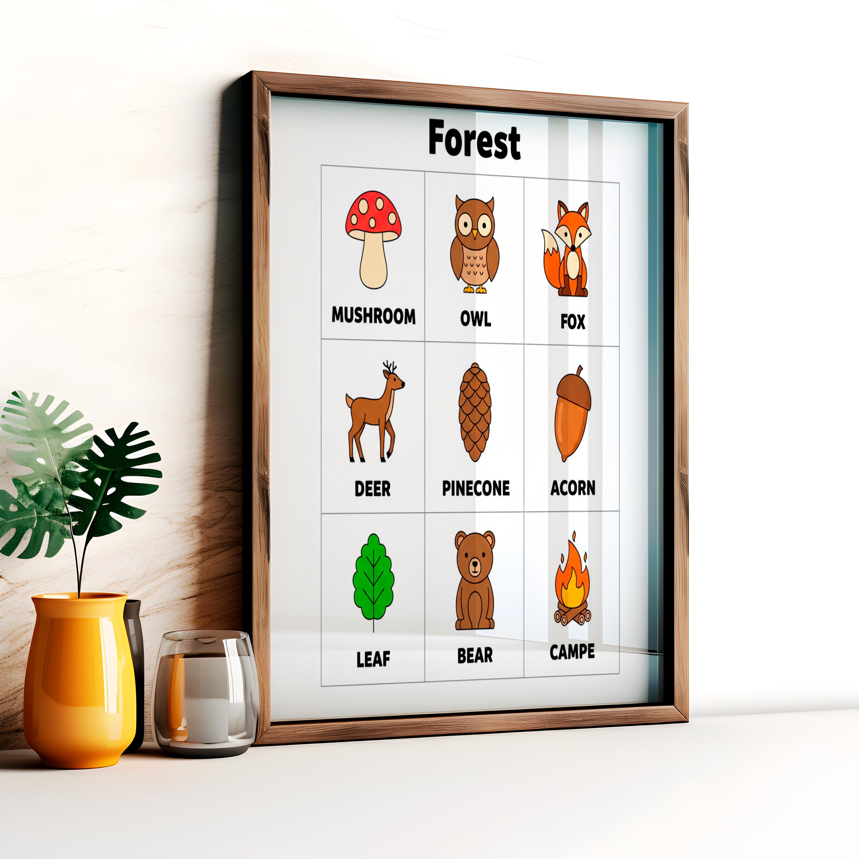 Forest Animals Poster | Woodland Animals Chart for Kids | Preschool ...