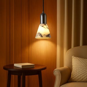 Suspension en marbre - Lampe suspendue réglable pour des intérieurs confortables