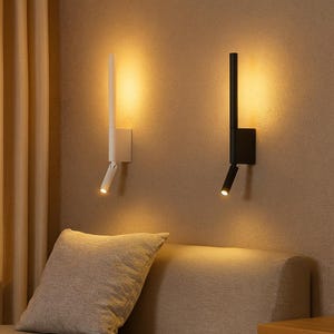 Modern LED Wall Sconce with Adjustable Spotlight and Backlight
