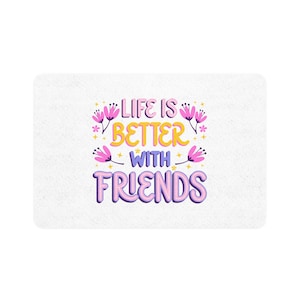Cheerful Pet Food Mat with &#39;Life is Better with Friends&#39; Design, Dog Bowl Mat, Cat Feeding Mat, Housewarming Gift for Pet Lovers, Cute [...]
