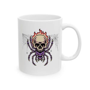 Spooky Spider Ceramic Mug - Halloween Coffee Cup, Tea Mug, Gift for Her, Fall Decor, Halloween Party Essential