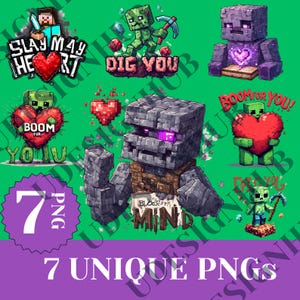 Custom Unique Gaming PNG Bundle , 7 Shirt Sublimation Png Designs For shirts and Mugs , Gaming PNG Files for Printing Instant Download