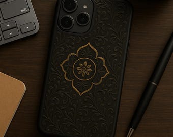 Elegant Floral Phone Skin, Stylish Phone Case, Gift for Her, Fashionable Tech Accessory, Personalized Smartphone Cover, Boho Chic Design