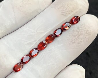 Red Garnet Gemstone | 6mm Oval Faceted January Birthstone MH1031