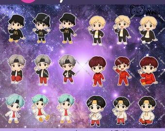 BTS♡ユニット♡イラストアクリルキーホルダー BTS♡ユニット♡イラストアクリルキーホルダー