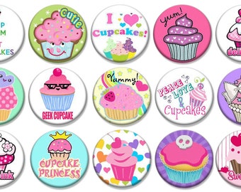 Pin Back Button Badge 1 Lot of 15 Buttons HARAJUKU LOVERS