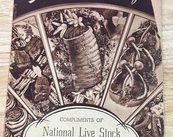 Livre de cuisine vintage 1936 Recettes de viande préférées Recette du Conseil national des viandes de bétail