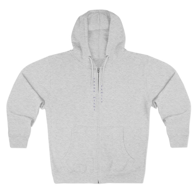 Ohana Stitch Tortoise Unisex Zip Hoodie, Forget Me Not Flower Design, Family Sweatshirt, Cute Hooded Jacket, Unique Gift, Stitch Lover image 6