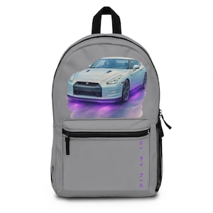 Sporty Car Backpack, Cool School Bag, Personalized Gift for Car Lovers, Unique Travel Accessory, Vintage Car Enthusiast