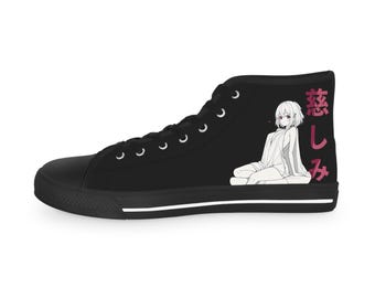 Artystyczne męskie trampki za kostkę: spersonalizowana sztuka na płóciennych butach sportowych