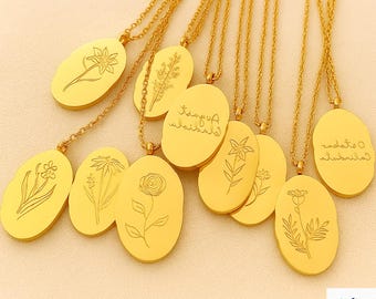 Collar de flor de nacimiento de oro
