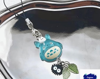 Llavero de Totoro, dije de anime, Mi Vecino Totoro, Kawaii, correa para teléfono, lindo llavero de dibujos animados, dije para bolso, accesorio de regalo de Studio Ghibli