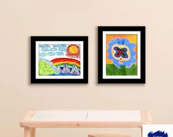 Marco magnético para arte infantil • Marco de exhibición de obras de arte de fácil apertura