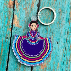 Jalisco Mexican Folklorico Dancer keychain