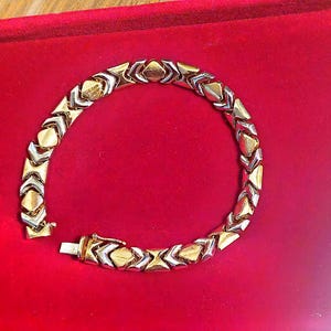 14k Yellow & White Gold Bracelet, 11.4 Grams