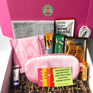 Kit de presente para recuperação pós-cesárea | Cesta de presentes para novas mamães | Pacote de cuidados pós-parto